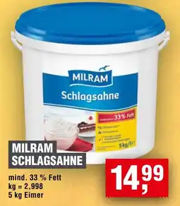 EDEKA Foodservice MILRAM Schlagsahne Angebot