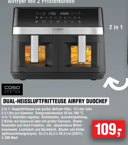 Handelshof Caso dual-heissluftfritteuse airfry duochef Angebot