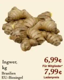 LPG Biomarkt Ingwer, kg Angebot
