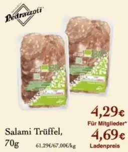 LPG Biomarkt Pedrazzoti Salami Trüffel Angebot