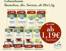 LPG Biomarkt Lebensbaum Beuteltee Angebot