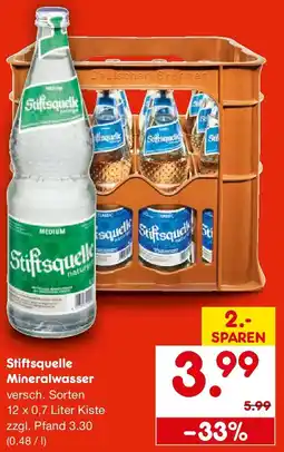 Netto Getränke Discount Stiftsquelle Mineralwasser Angebot
