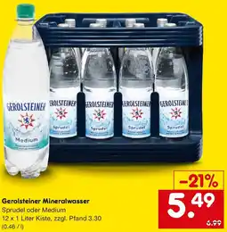 Netto Getränke Discount Gerolsteiner Mineralwasser Angebot