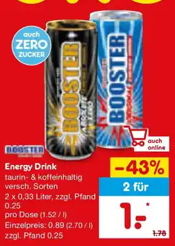 Netto Marken-Discount Energy Drink BOOSTER Angebot