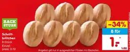 Netto Marken-Discount BACKSTUBE Schnittbrötchen Angebot