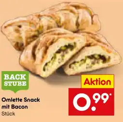 Netto Marken-Discount BACKSTUBE Omlette Snack mit Bacon Angebot
