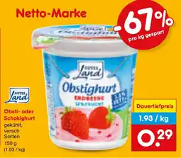 Netto Marken-Discount Gutes Land Obsti- oder Schokighurt Angebot