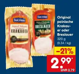 Netto Marken-Discount Original polnische Krakauer oder Breslauer Angebot