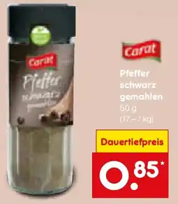 Netto Marken-Discount Carat Pfeffer schwarz gemahlen Angebot