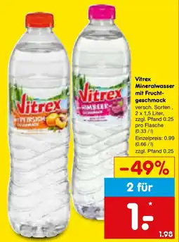 Netto Marken-Discount Vitrex Mineralwasser Angebot