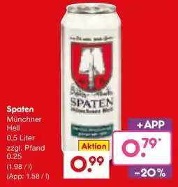 Netto Marken-Discount Spaten Münchner Hell Angebot