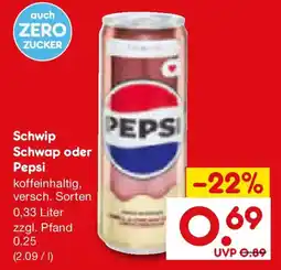 Netto Marken-Discount Schwip Schwap oder Pepsi Angebot