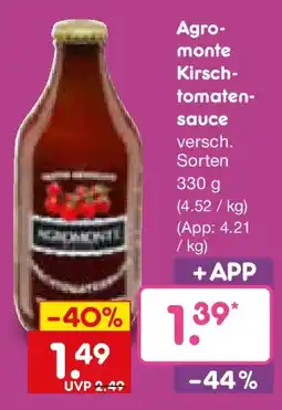 Netto Marken-Discount Agro-monte Kirschtomaten-sauce Angebot