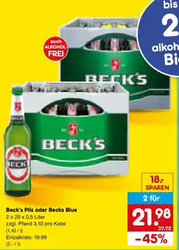Netto Marken-Discount Beck's Pils oder Becks Blue Angebot