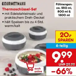 Netto Marken-Discount GOURMETMAXX Thermoschüssel-Set Angebot