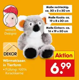 Netto Marken-Discount DEKOR Wärmekissen in Tierform Angebot