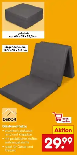 Netto Marken-Discount DEKOR Gästematratze Angebot