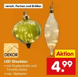 Netto Marken-Discount DEKOR LED Glasdeko Angebot