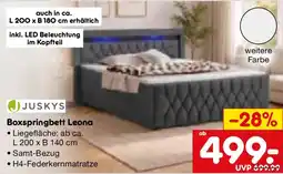 Netto Marken-Discount JUSKYS Boxspringbett Leona Angebot