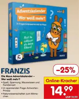 Netto Marken-Discount FRANZIS Die Maus Adventskalender - Wer weiß mehr? Angebot