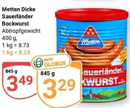 Globus Metten Dickes Sauerländer Bockwurst Angebot
