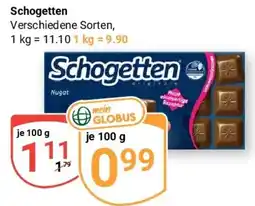 Globus Schogetten Nugat Angebot