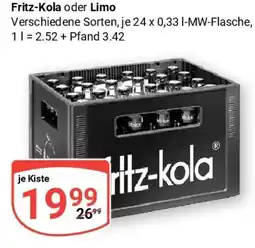 Globus Fritz-Kola oder Limo Angebot