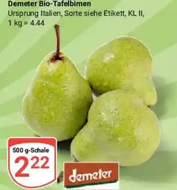Globus Demeter Bio-Tafelbirnen Angebot