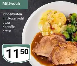 Globus Rinderbraten mit Rosenkohl, dazu Kartoffelgratin Angebot