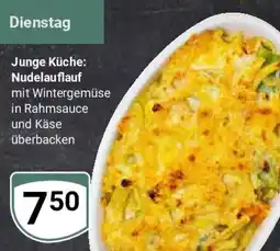 Globus Junge Küche: Nudelaufkauft mit Wintergemüse in Rahmsauce und Käse überbacken Angebot