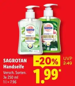 Lidl SAGROTAN Handseife Angebot