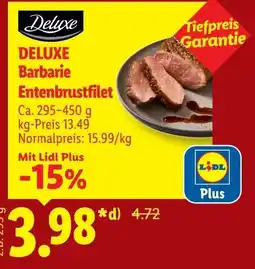 Lidl Deluxe Barbarie Entenbrustfilet Angebot