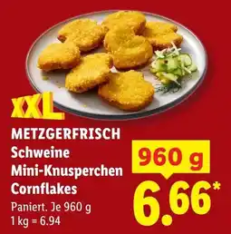Lidl METZGERFRISCH Schweine Mini-Knusperchen Cornflakes Angebot