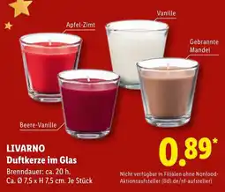 Lidl LIVARNO Duftkerze im Glas Angebot
