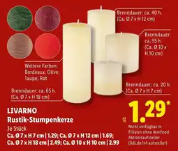 Lidl LIVARNO Rustik-Stumpenkerze Angebot