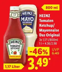 Lidl HEINZ Tomaten Ketchup/ Mayonnaise Das Original Angebot