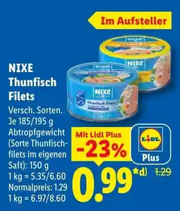 Lidl NIXE Thunfisch Filets Angebot