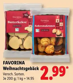 Lidl FAVORINA Weihnachtsgebäck Angebot