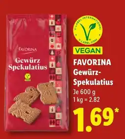 Lidl FAVORINA Gewürz-Spekulatius Angebot