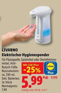 Lidl LIVARNO Elektrischer Hygienespender Angebot