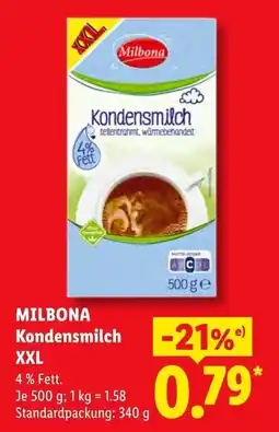 Lidl Milbona Kondensmilch XXL Angebot