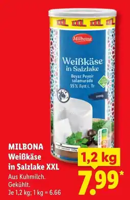 Lidl MILBONA Weißkäse in Salzlake XXL Angebot