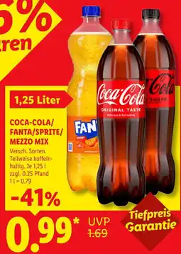 Lidl Coca-Cola/Fanta/Sprite/Mezzo Mix Angebot