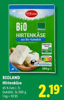 Lidl BIOLAND Hirtenkäse Angebot