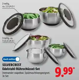 Lidl SILVERCREST Edelstahl-Rührschüssel-Set Angebot