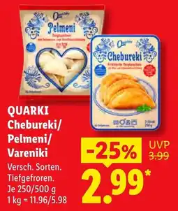 Lidl QUARKI Chebureki/Pelmeni/Vareniki Angebot