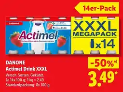 Lidl DANONE Actimel Drink XXXL Angebot