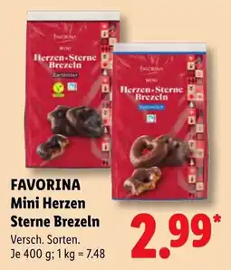 Lidl FAVORINA Mini Herzen Sterne Brezeln Angebot