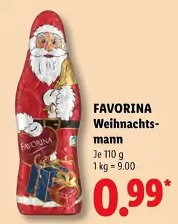 Lidl FAVORINA Weihnachtsmann Angebot