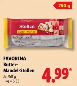 Lidl FAVORINA Butter-Mandel-Stollen Angebot